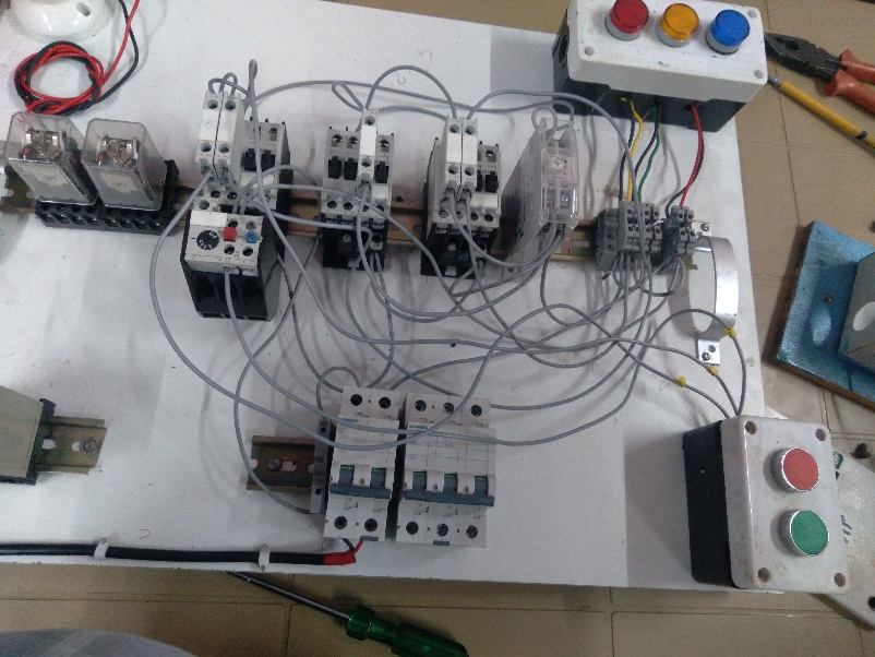 Contactor and relay control wiring practice board